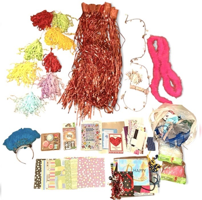 Large Random Party Accessories/Cards/Scrapbook/Crafts + Bundle, Price for All!