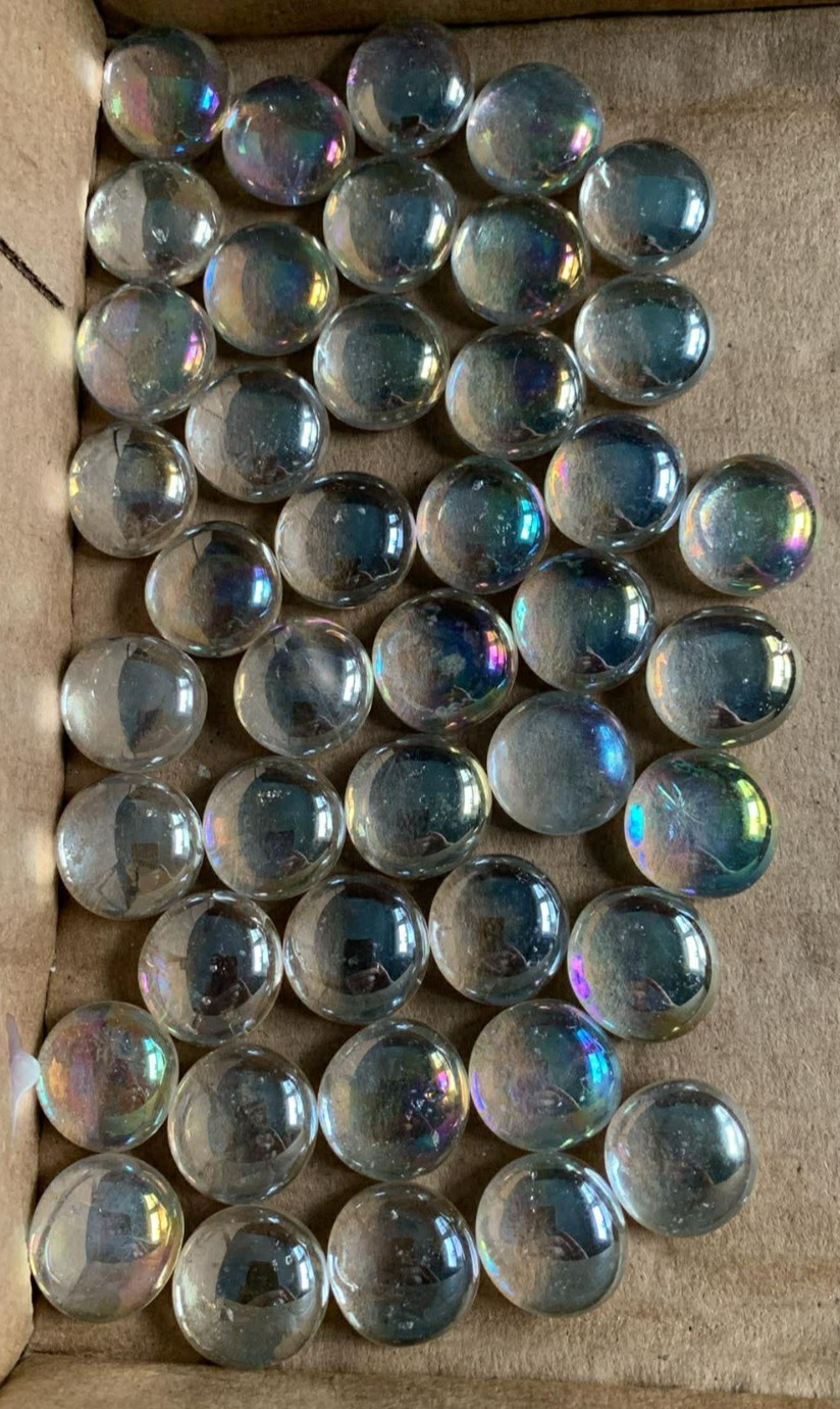 8.7 oz. LARGER SIZE FLAT CLEAR GLASS MARBLE