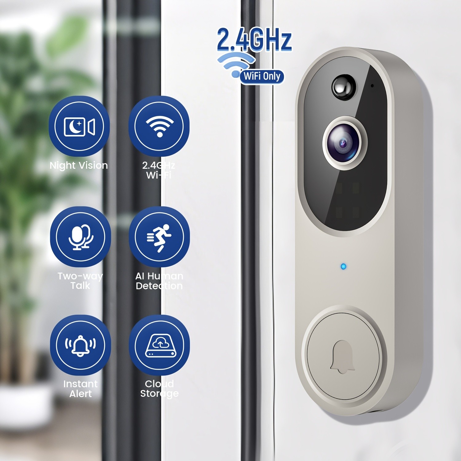 Solar Camera Security Outdoor - 100% Wire-Free Security Cameras Wireless Outdoor