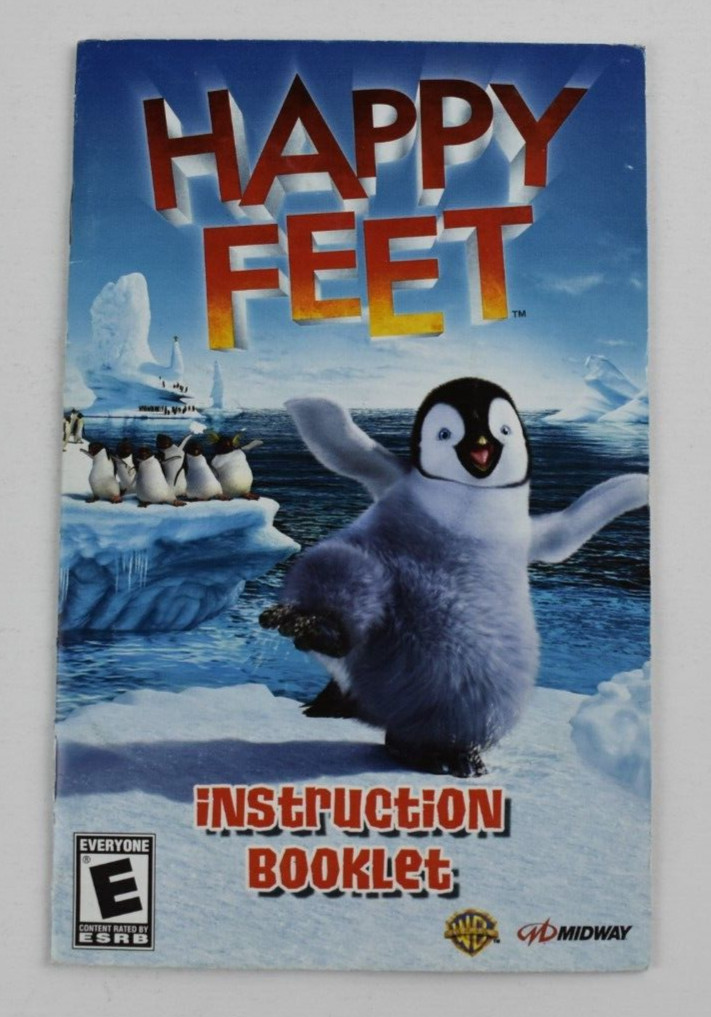 Happy Feet PS2 PlayStation 2 Authentic Instruction Manual Booklet Only