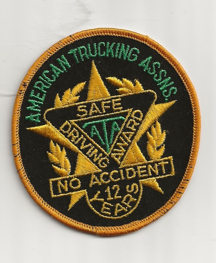 ATA (American Trucking Association) 12 yr safe driver patch