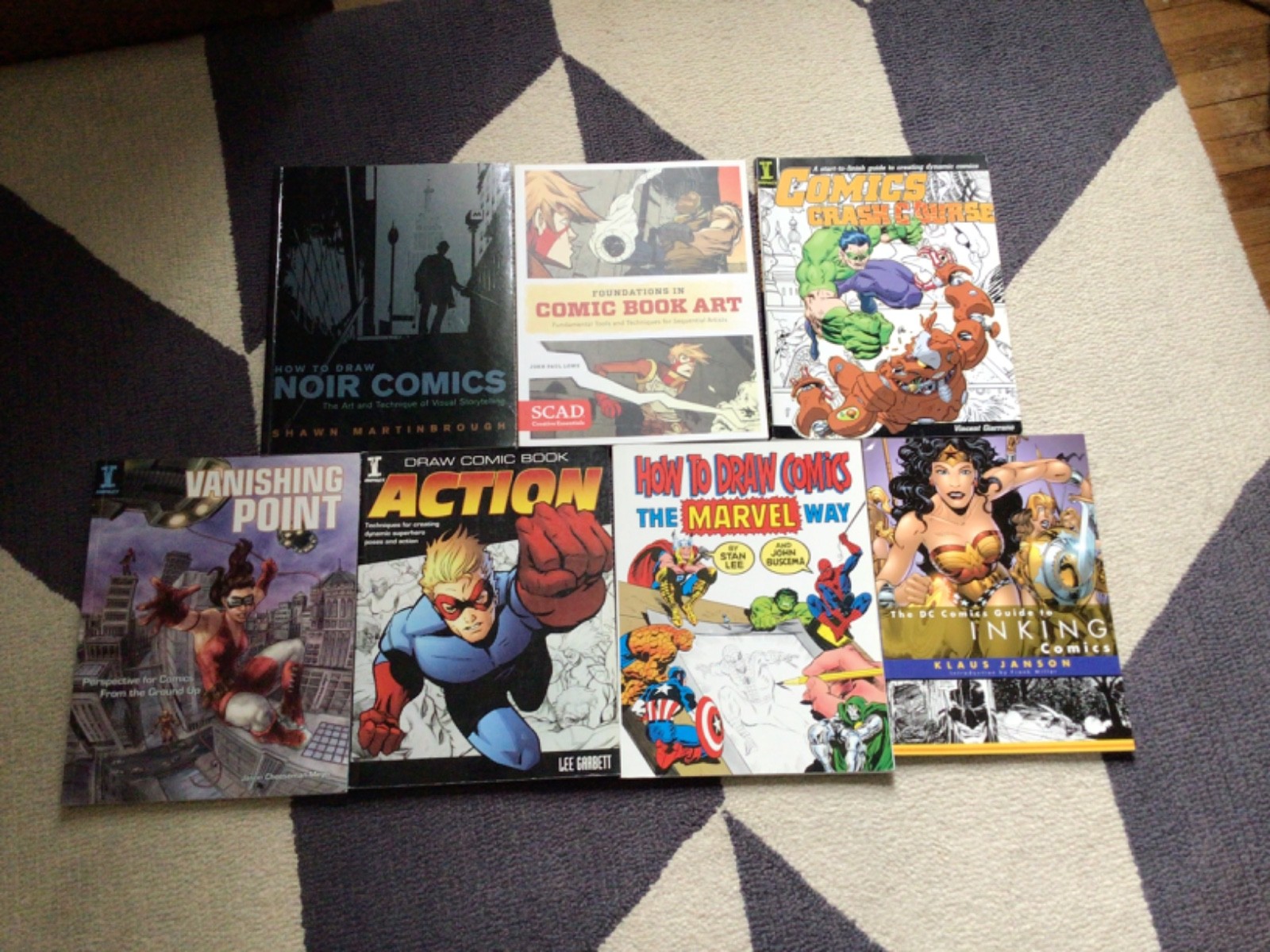 Drawing books lot of 7 on how to draw comics