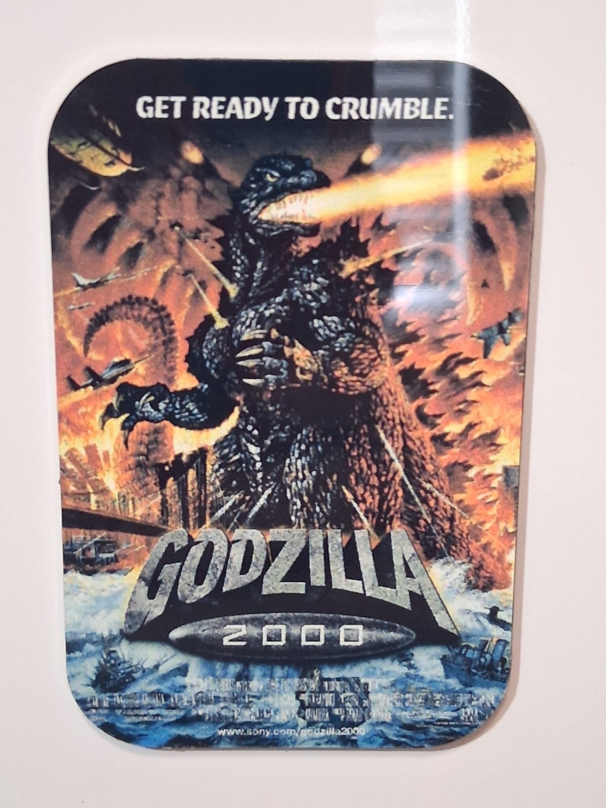 Godzilla 2000 Metal Movie Poster Magnet Refrigerator,Locker,Toolchest
