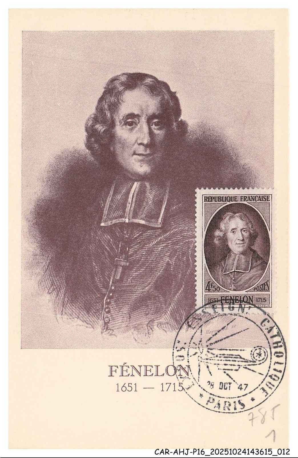 CAR-AHJP16-0735-CARTE-MAXIMUN - Fenelon - 1947