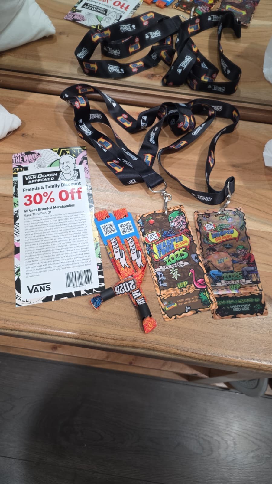 Warped Tour 2025 Orlando 2 VIP Passes, Pickup @ Venue Or FREE same-day Ship