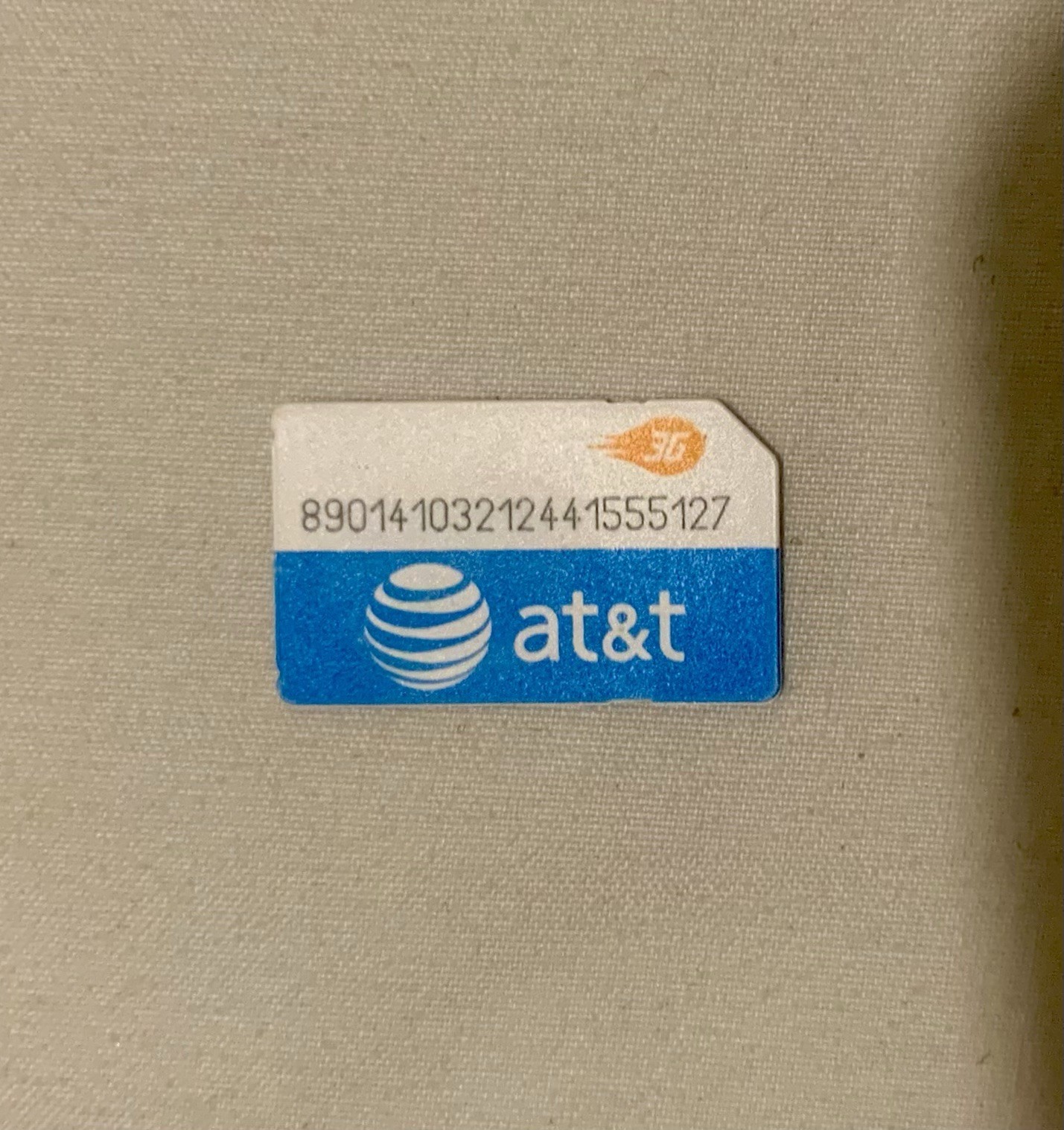 AT&T SIM Card 2G - For  iPhone 2G A1203. Used. Inactve. Vintage.