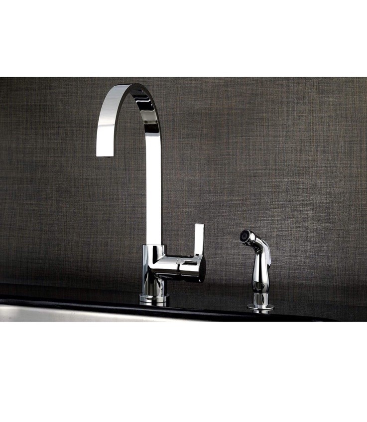 Gourmetier LS8713CTLSP Single-Handle Kitchen Faucet with Side Sprayer