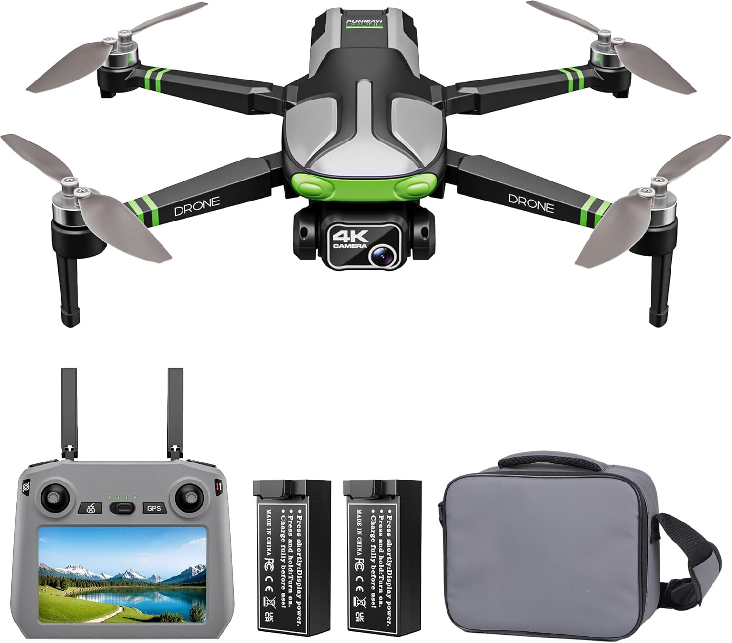 GPS Drones with Camera for Adults 4K, 100-Min Flight Time, 5.7" FPV Screen, Long