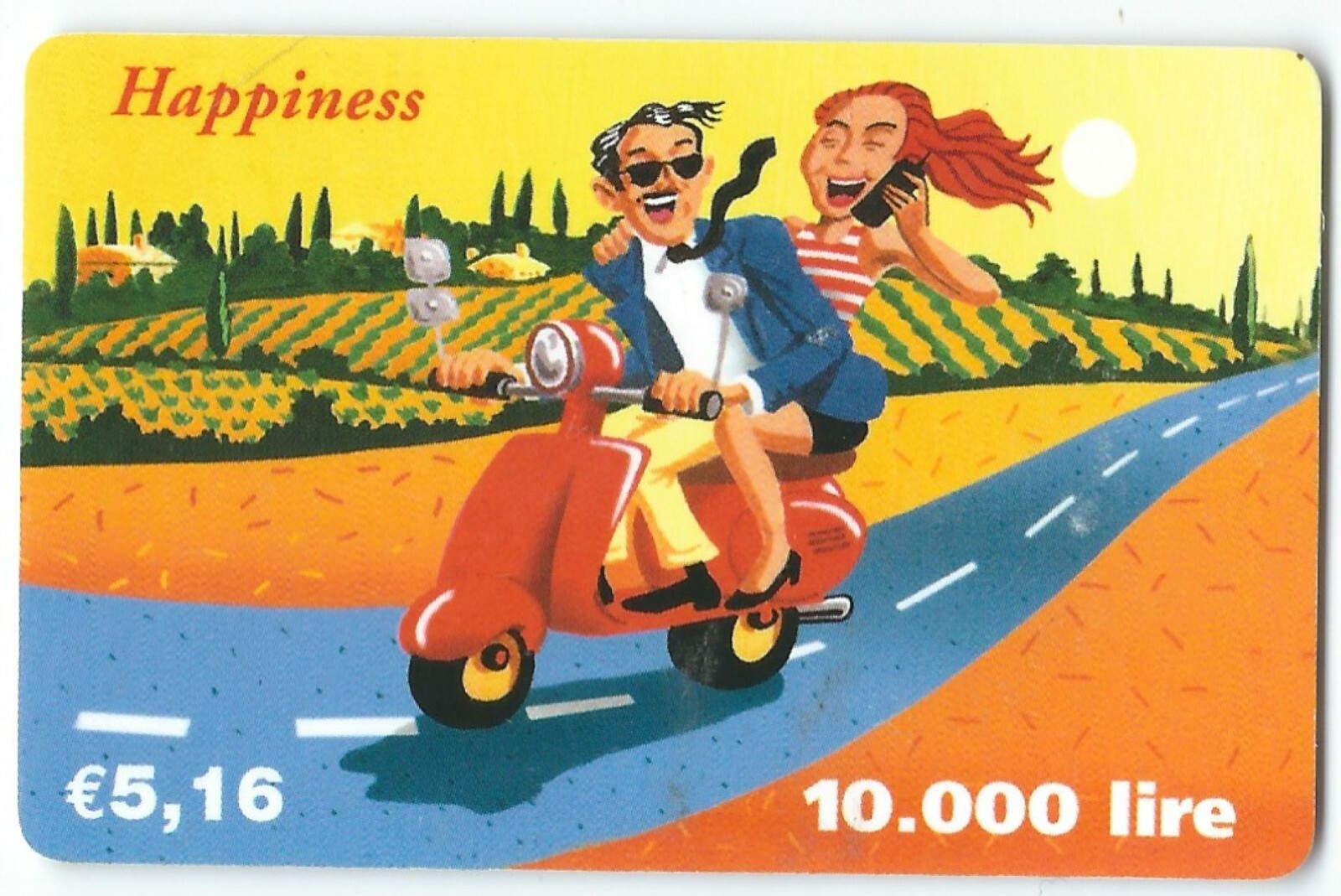 1648/2020 Used Phone Card Happiness 5.16 10,000 L. Win C3 Tele2