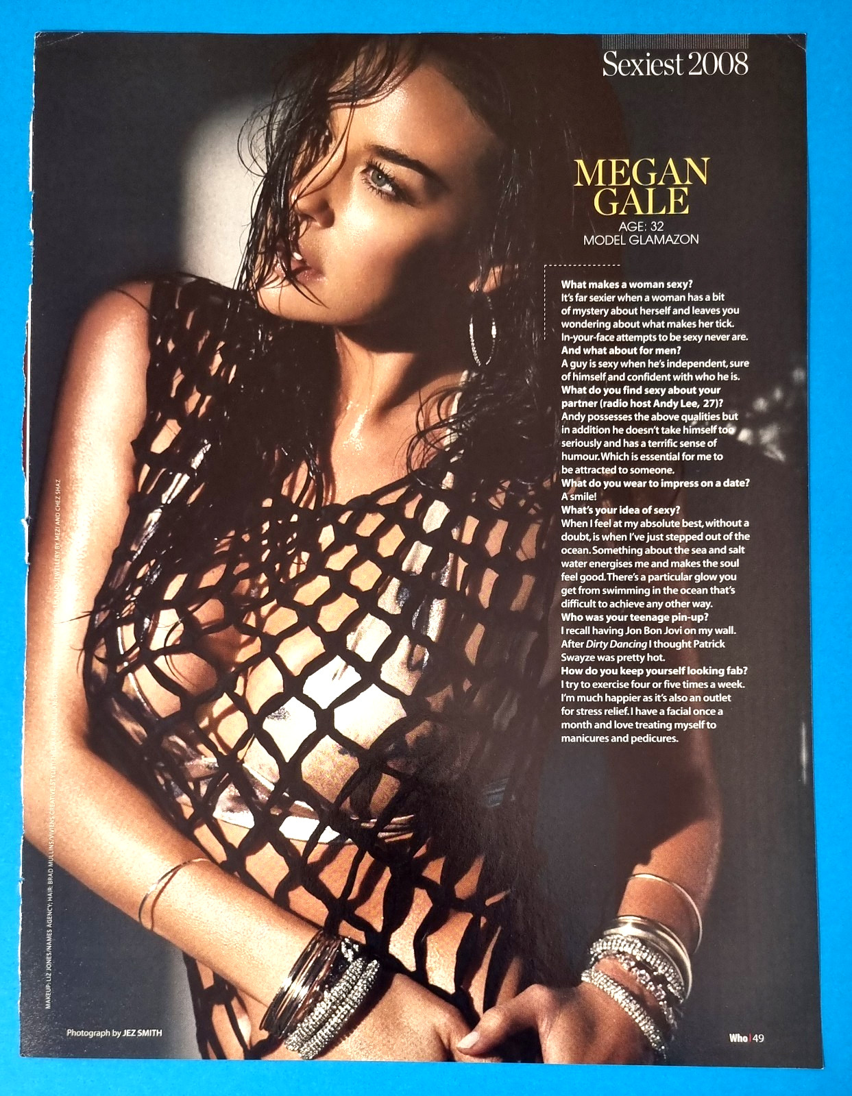 Fashion Pretty Supermodel Megan  -Magazine Clipping Picture - 1 Page