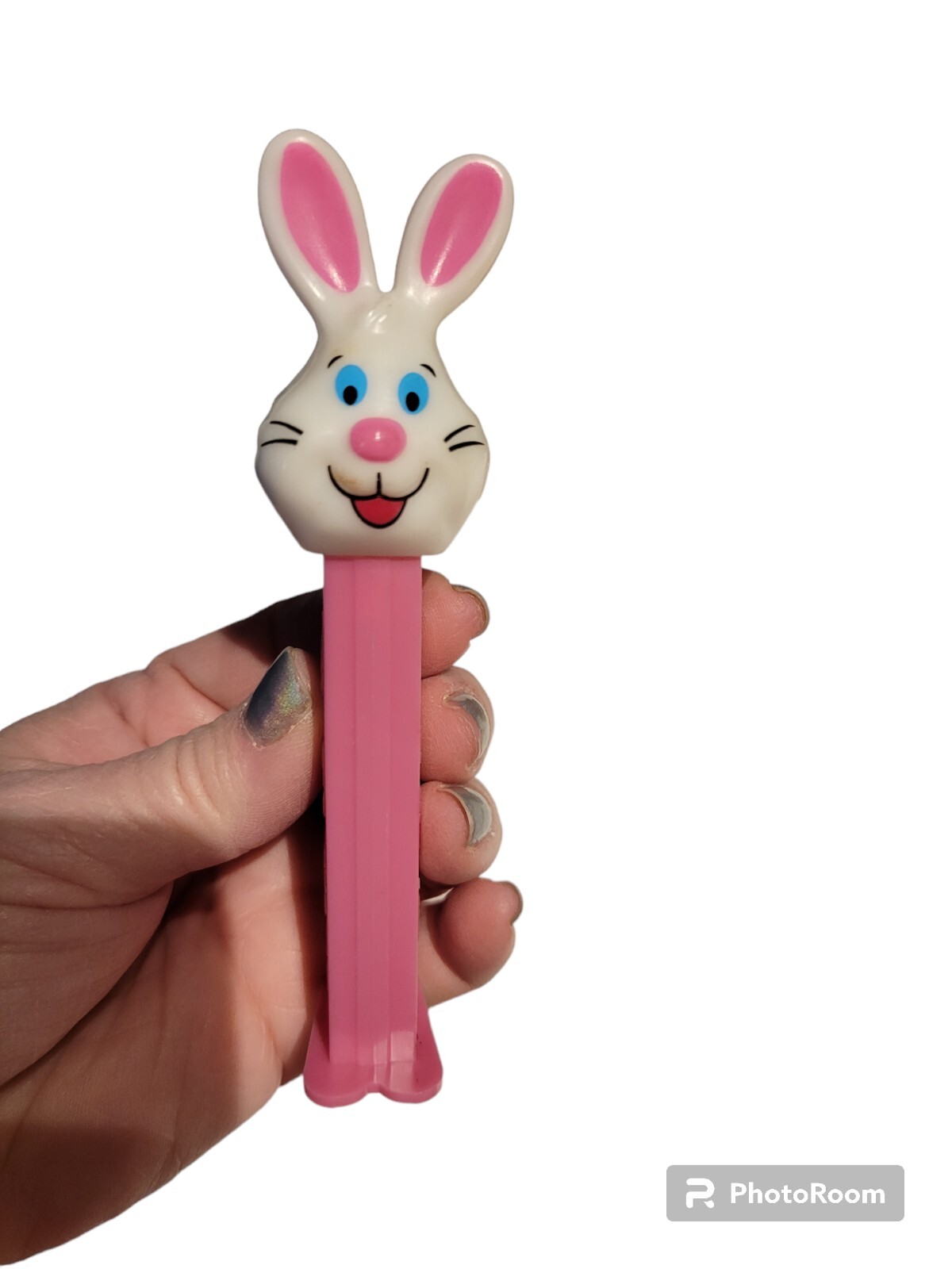 Vintage Bunny Pez Dispenser Pink White Footed Slovenia 1998 