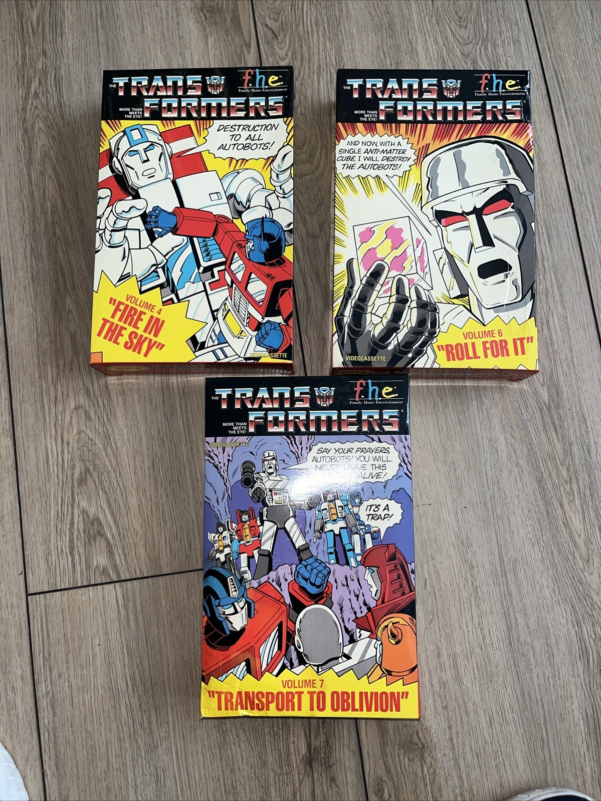 transformers betamax 3 lot tapes. Vol. 4, 6 And 7 Rare!