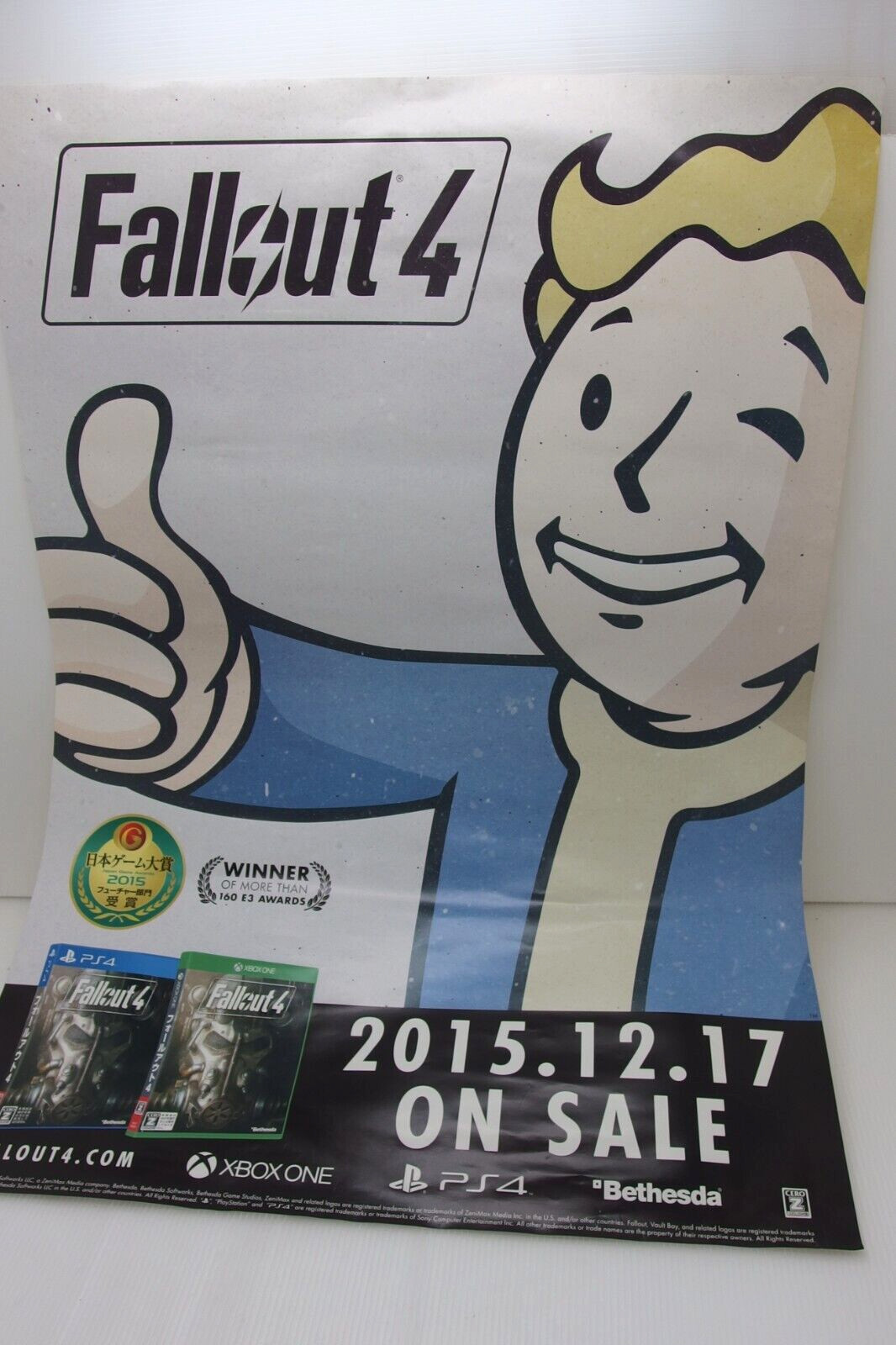 FALLOUT 4 PS4 Xbox one Promotional Store Poster official Japan