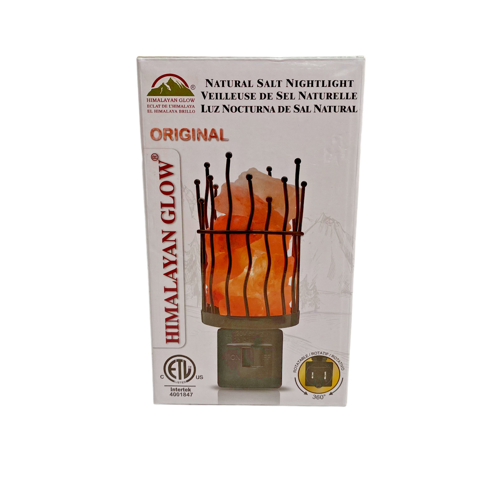 Himalayan Glow Natural Salt Nightlight NIB
