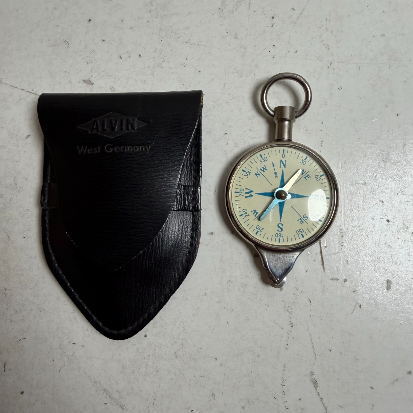 Vintage Alvin West Germany Combined Map Measurer & Magnetic Navigation Compass