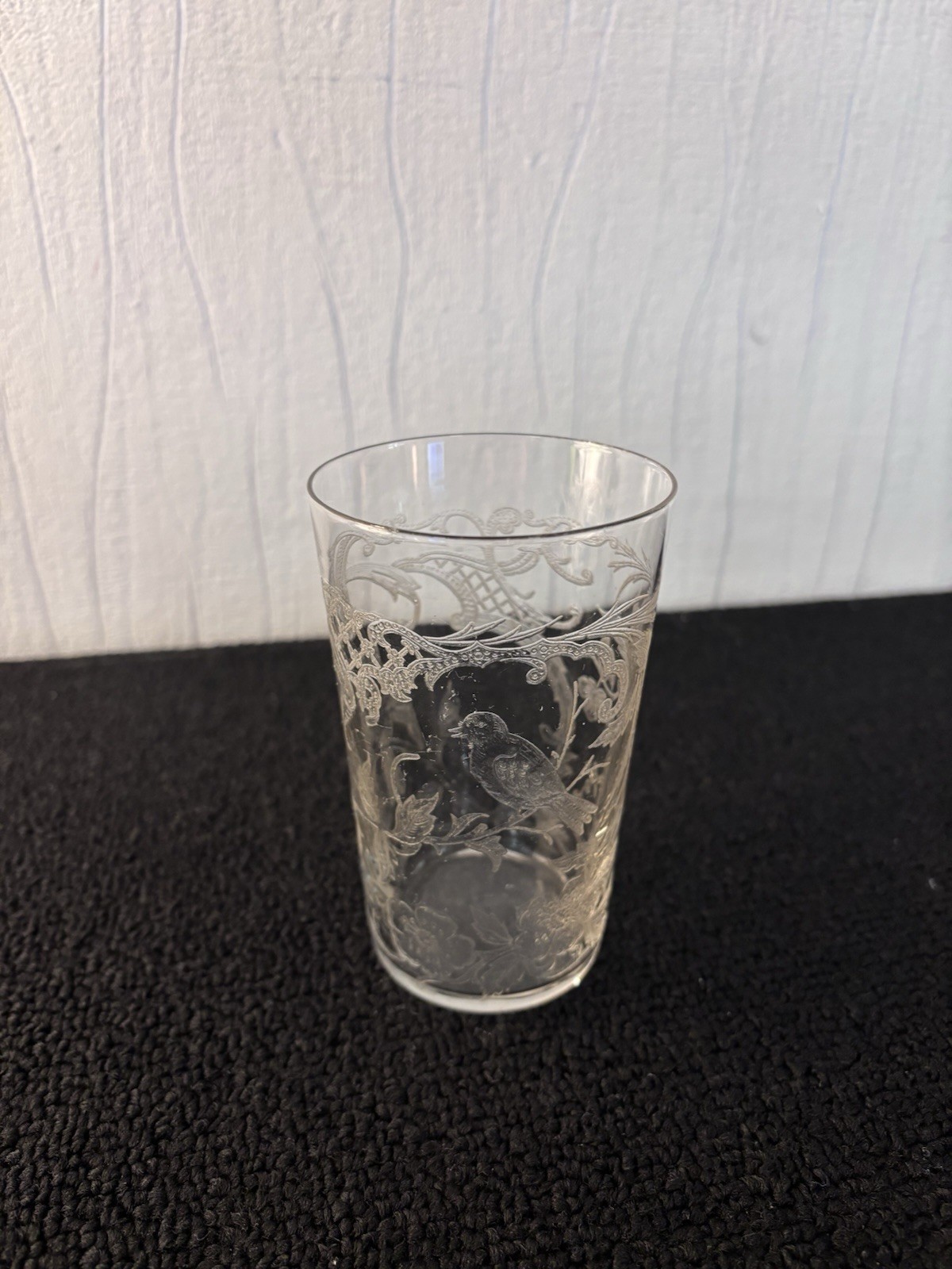 Baccarat Crystal Engraved Bird Tea Or Water Glass?