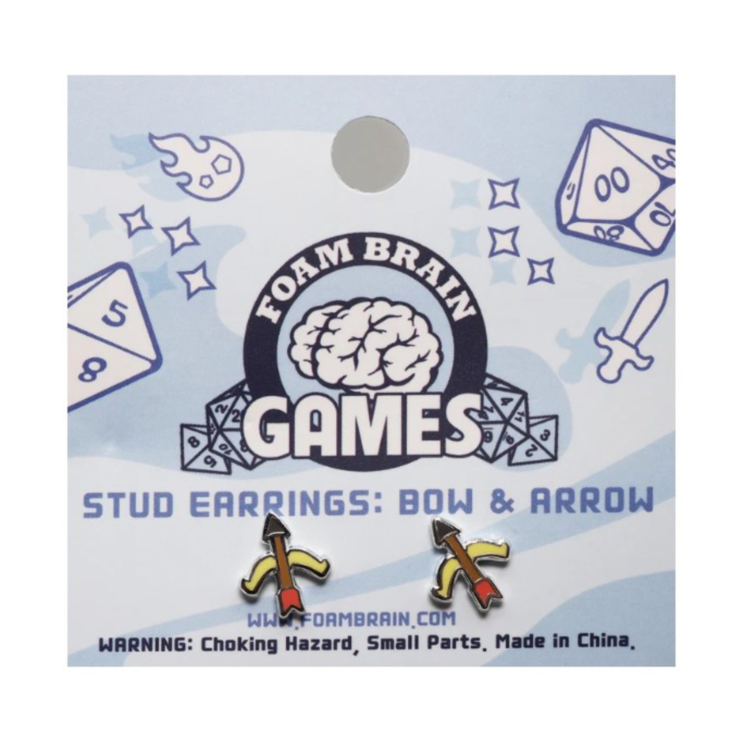 Foam Brain Jewelry & Accessories Stud Earrings - Bow & Arrow New