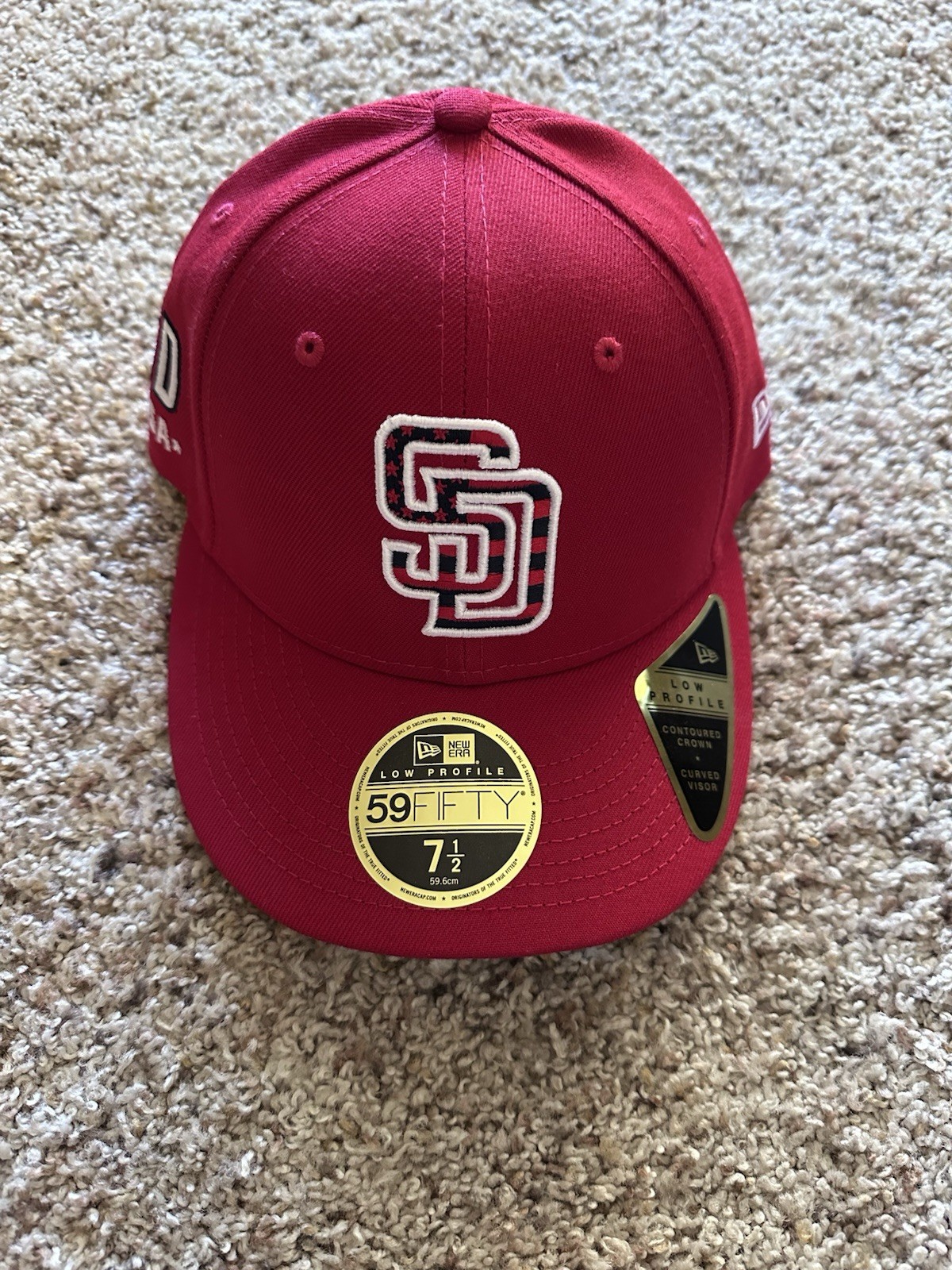 San Diego Padres New Era Low Profile Hat - New 7 1/2