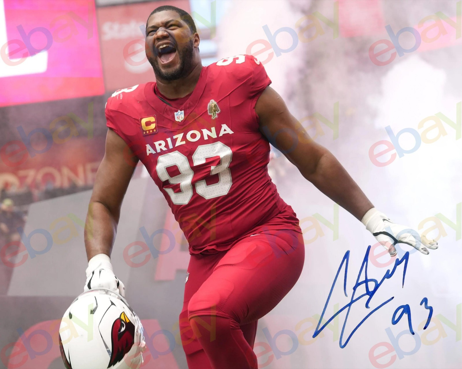 Calais Campbell - REPRINT auto signed 8x10 Photo Arizona Cardinals