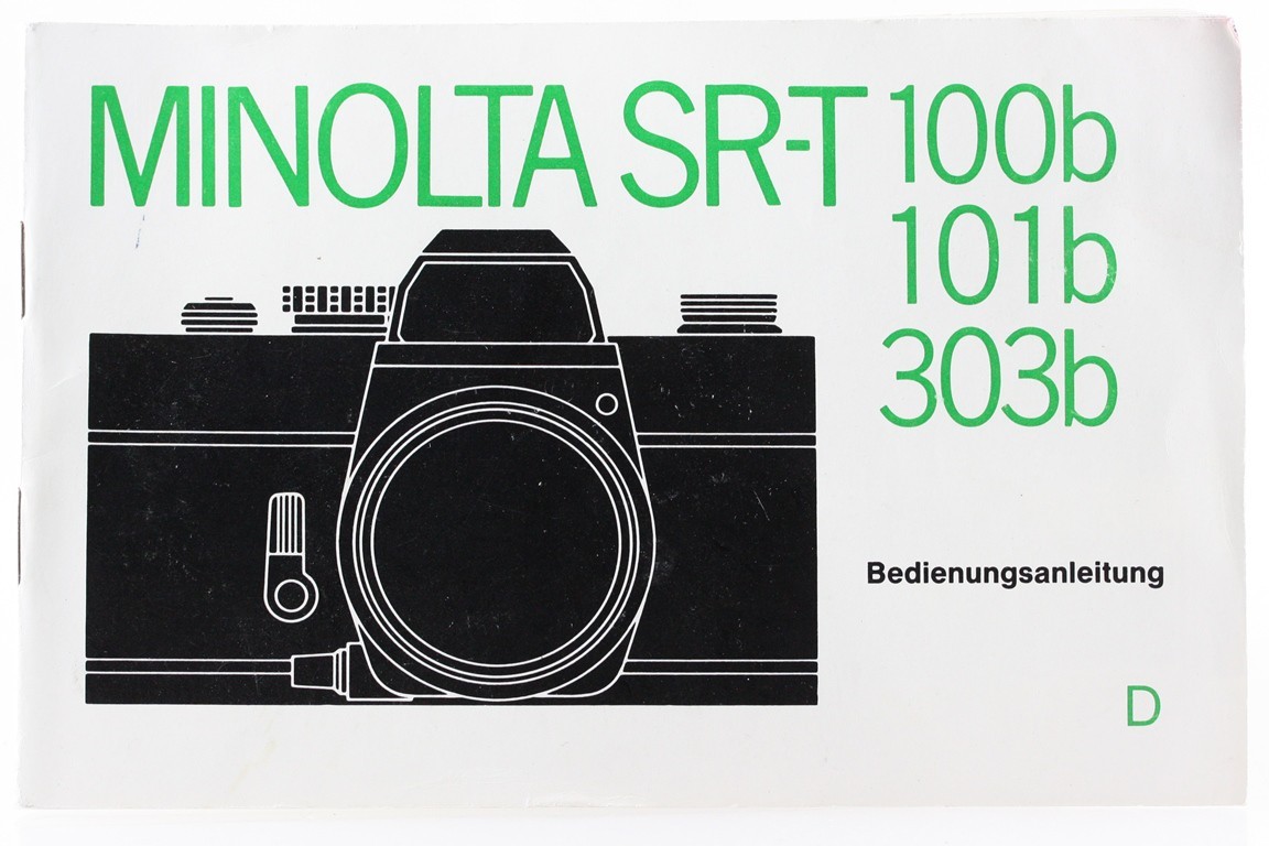 Manual minolta Sr-T SRT 100x 101b 303b Guide