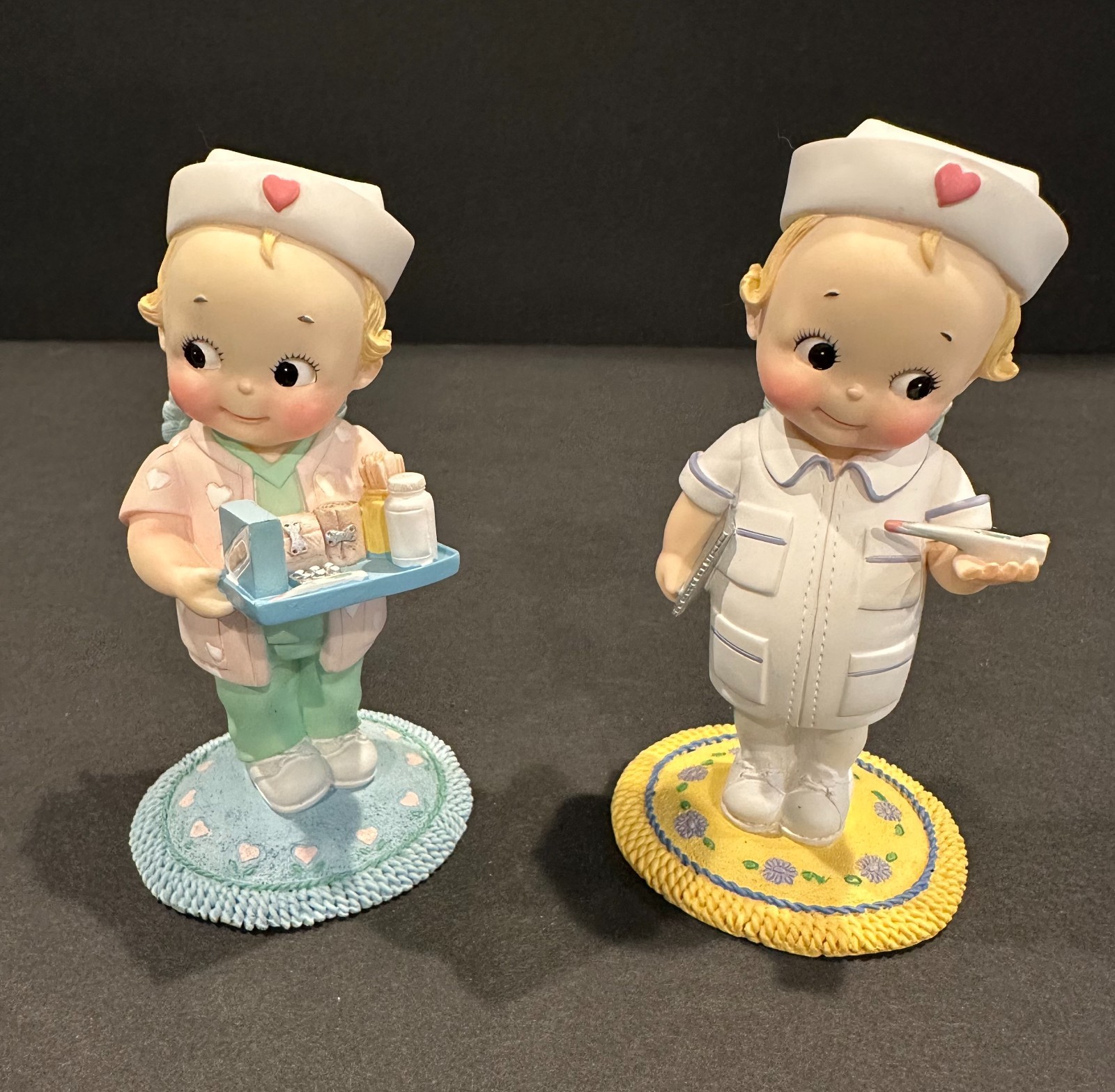 Lot of 2 Kewpie Healing Hearts Collection Nurse Angel Figurines