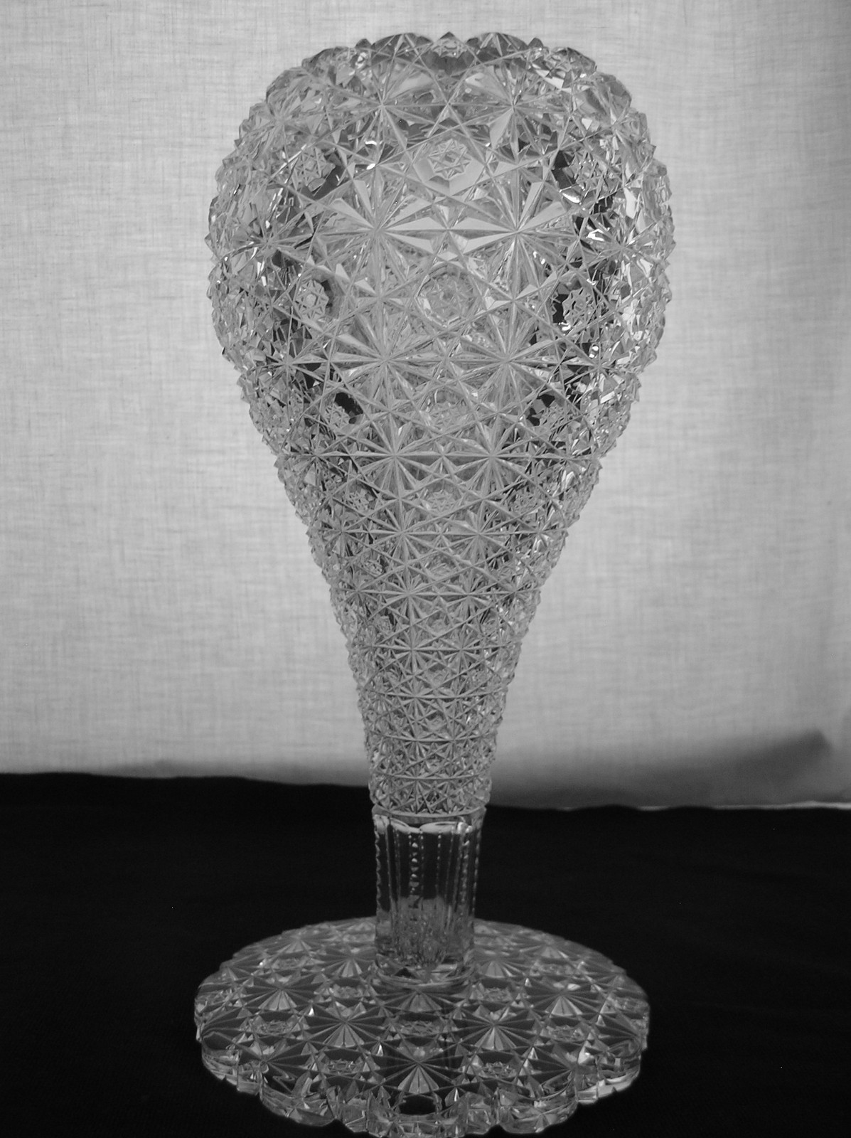 American Brilliant Cut Glass 1876-1916 Rarity J. Hoare Russian design chalice