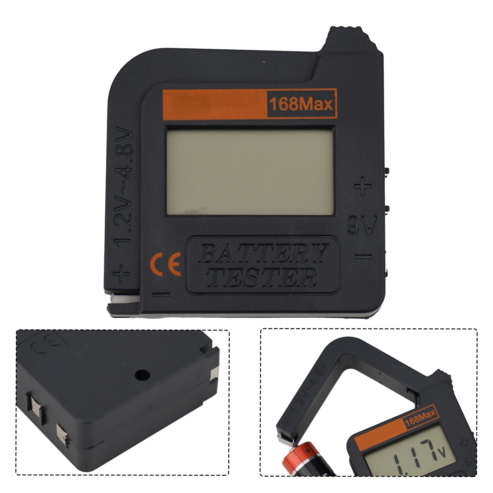 Convenient Battery Voltage Testing Tool 168MAX Portable Battery Tester