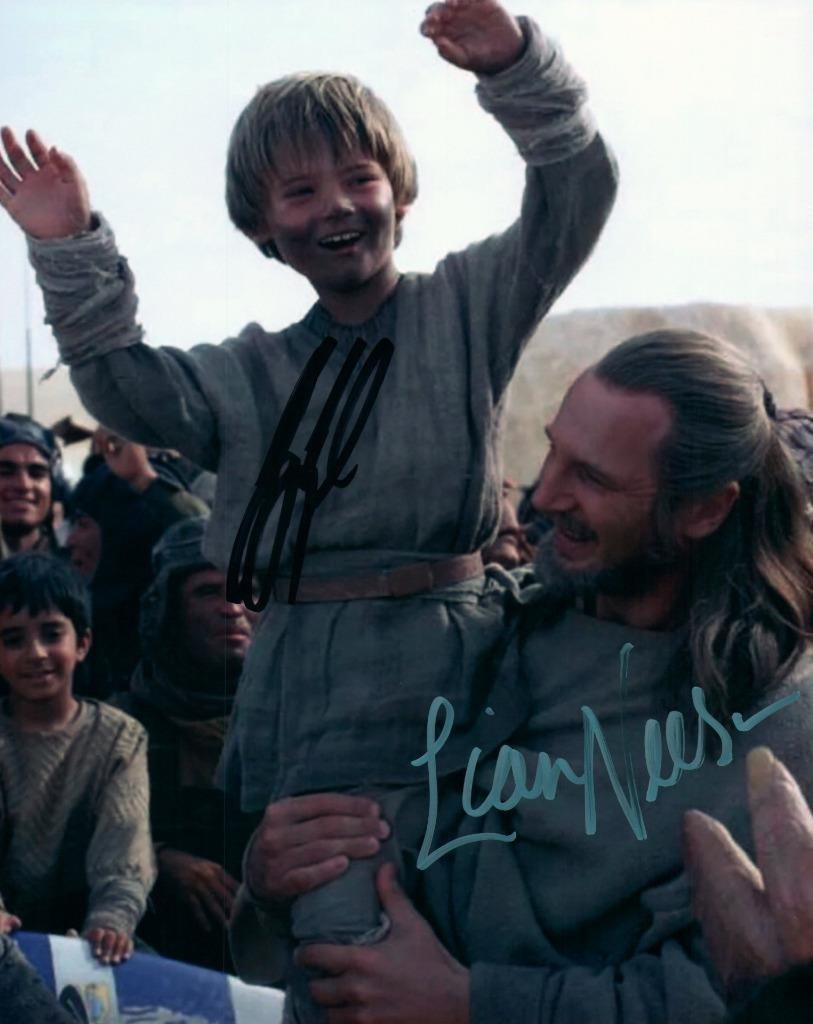 Star Wars Liam Neeson Jake Lloyd 8.5x11 Signed Photo Reprint