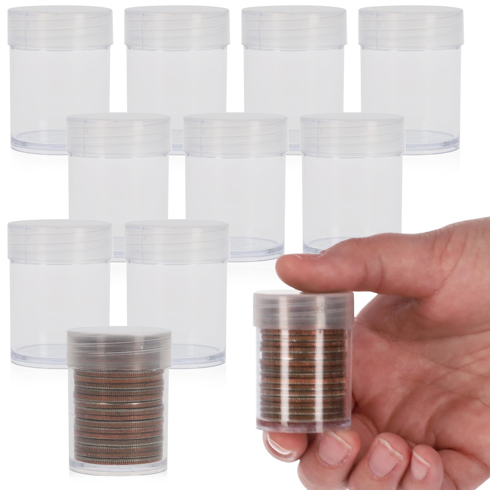 BCW Coin Tubes for Half Dollars - 10ct | Holds "Kennedy" Dollar 10-Tubes 