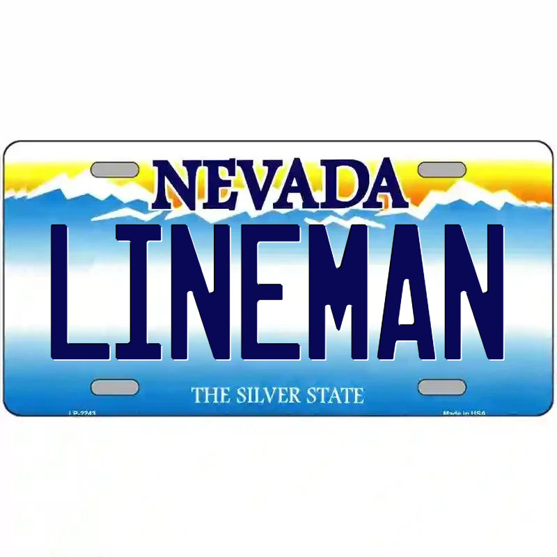 Lineman Nevada Metal Sign