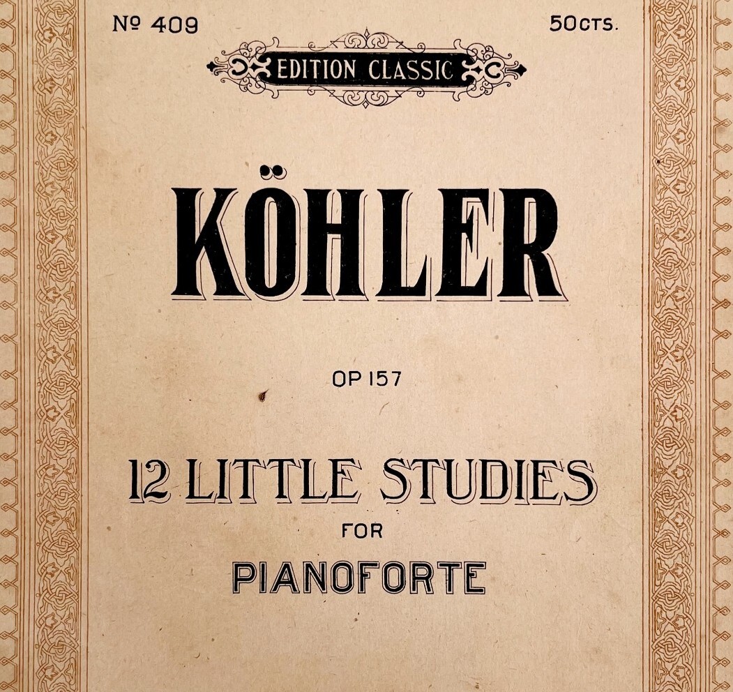 12 Little Studies Kohler Op 157 1912 Piano Instruction Book 1st Edition PB C2
