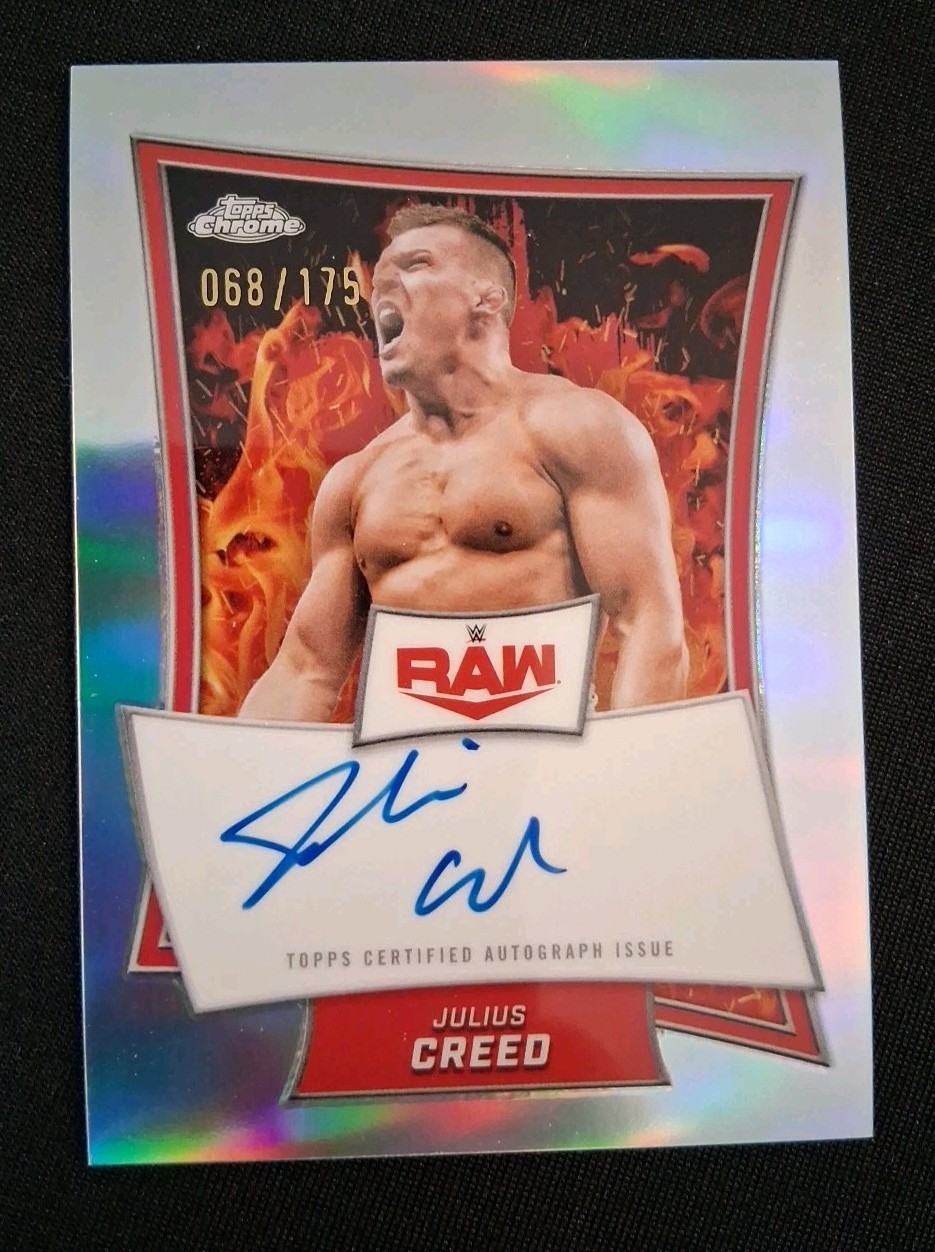 2025 Topps Chrome WWE Julius Creed Raw Auto Refractor /175