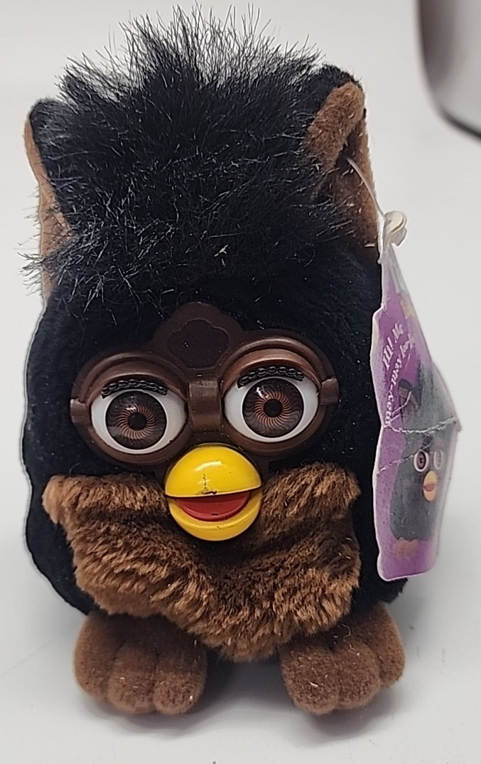 Vintage Furby Buddies Gorilla Black Brown 1999 Tiger 70-700 Plush Toy Gray Eyes