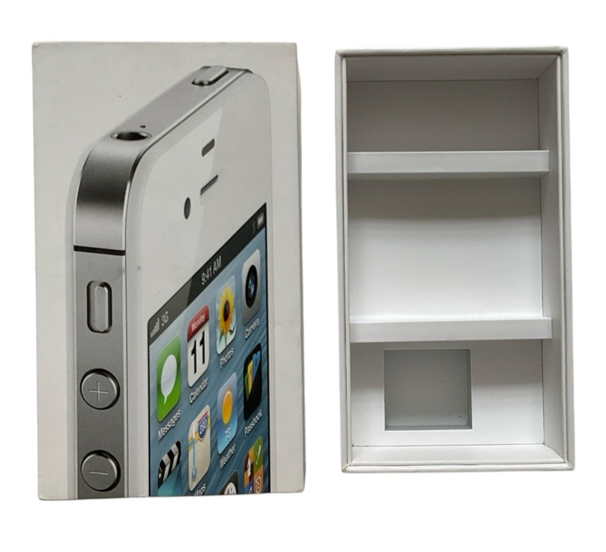 Apple iPhone 4s EMPTY BOX for 16GB White Phone Decals Quick Start Guide
