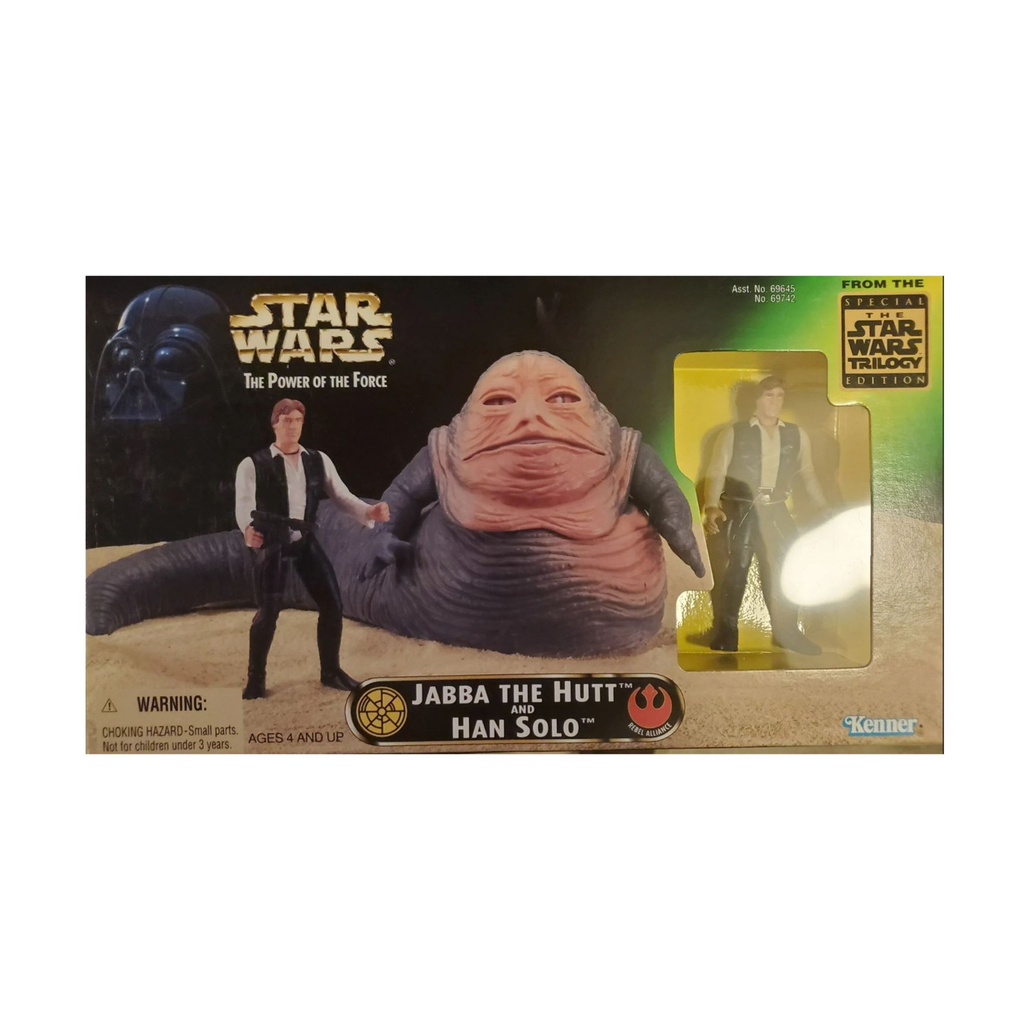 Hasbro Star Wars Action Figure Jabba the Hutt and Han Solo EX/Mint