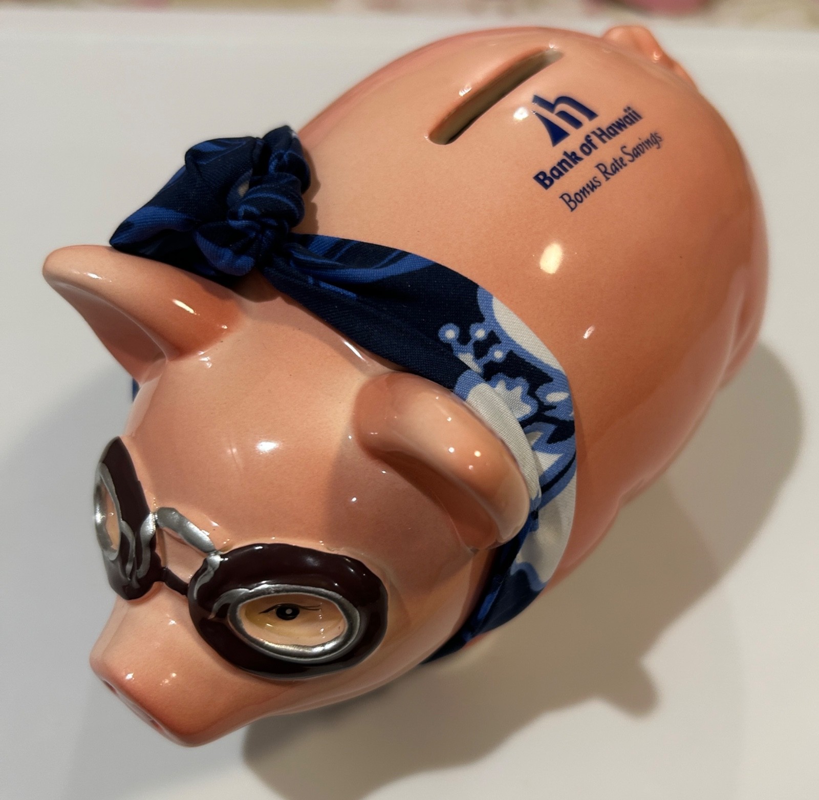 Vintage Bank of Hawaii Bonus Rate Savings Piggy Bank