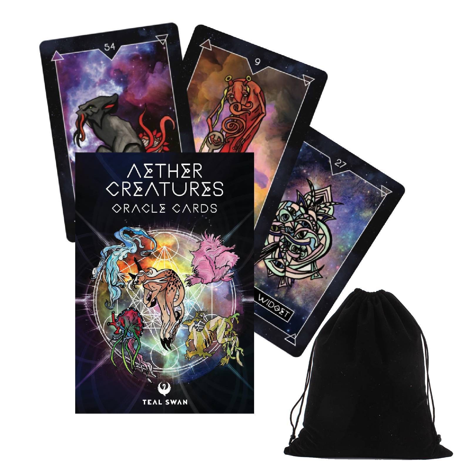 Aether Creatures Oracle Cards Deck Teal Swan Watkins Publishing & Bag WP25