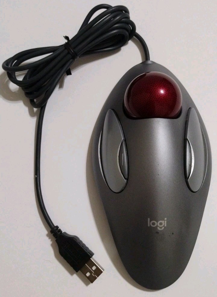 Logitech Trackman Marble USB Trackball T-BC21 Mouse 810-000767 Vintage Wired