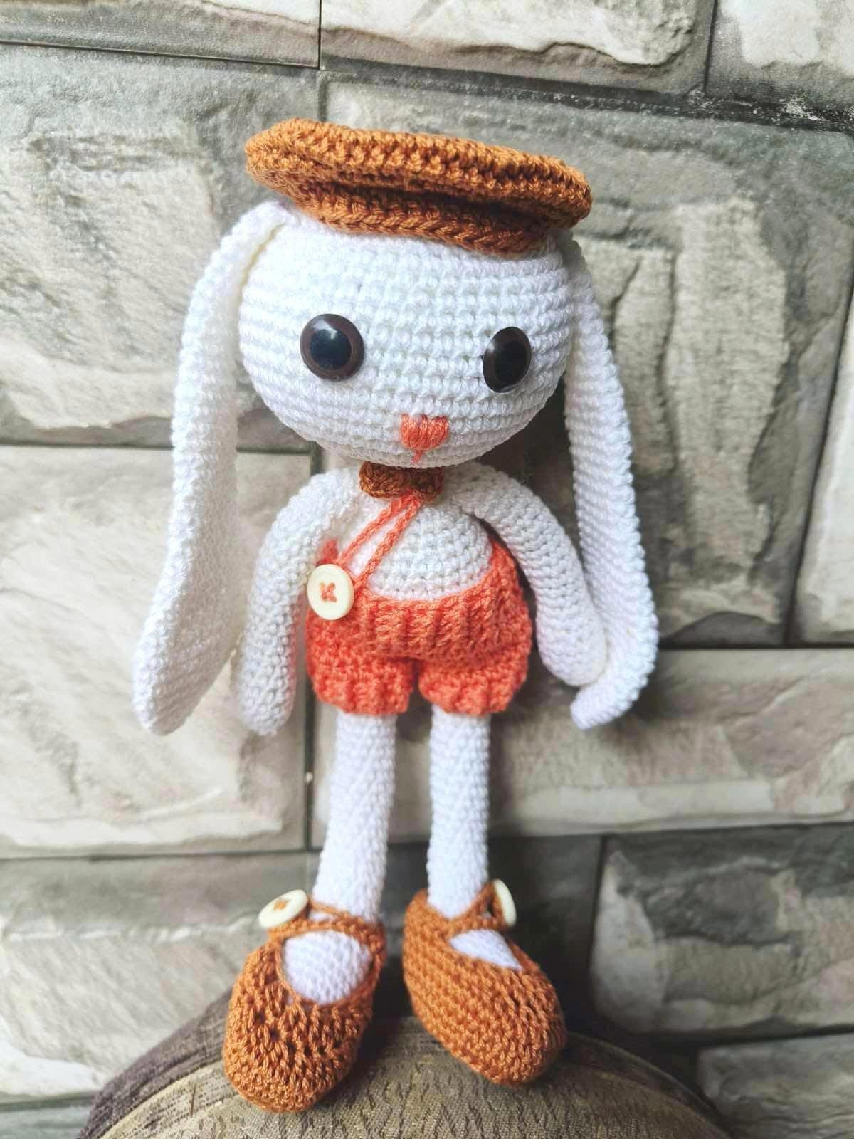Adorable Handcrafted Crochet Bunny Doll