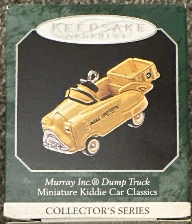Hallmark Keepsake Christmas Ornament Dump Truck Murray Miniature Kiddie Car New