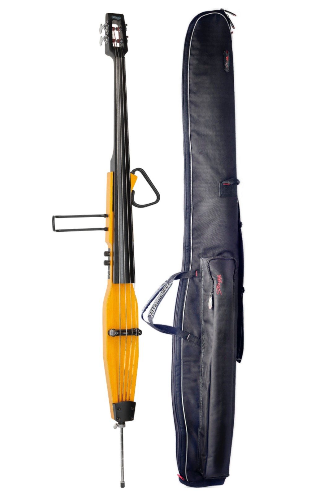 Stagg 3/4 Electric Double Bass with Gigbag - Honey - EDB-3/4 H
