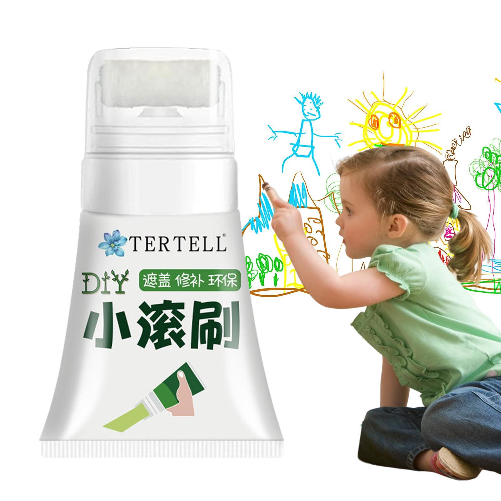 Roll on Spackle Wall Repair Kit Wall Repair Paint White Home Wall Repair Cream 