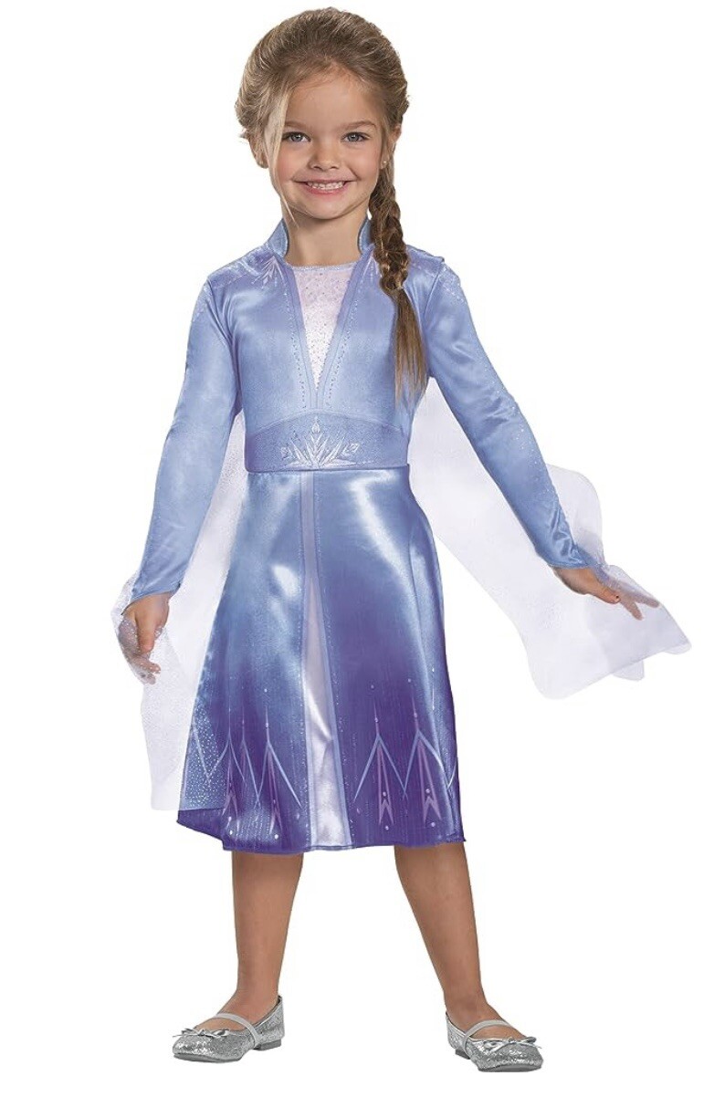 Disguise Disney Elsa Frozen 2 Classic Toddlers Halloween Costume X-Small (3T-4T)