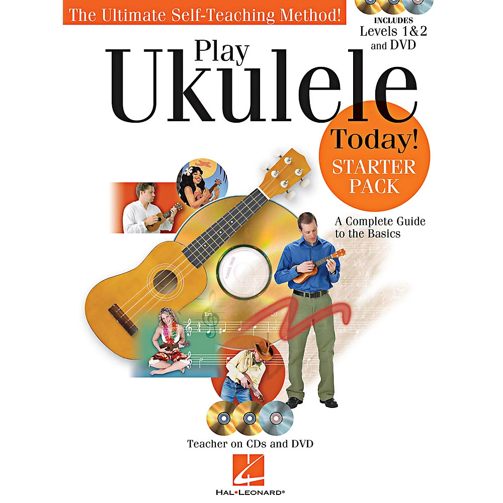 Hal Leonard Play Ukulele Today! Starter Pack Includes Levels 1 & 2 Book/CDs DVD
