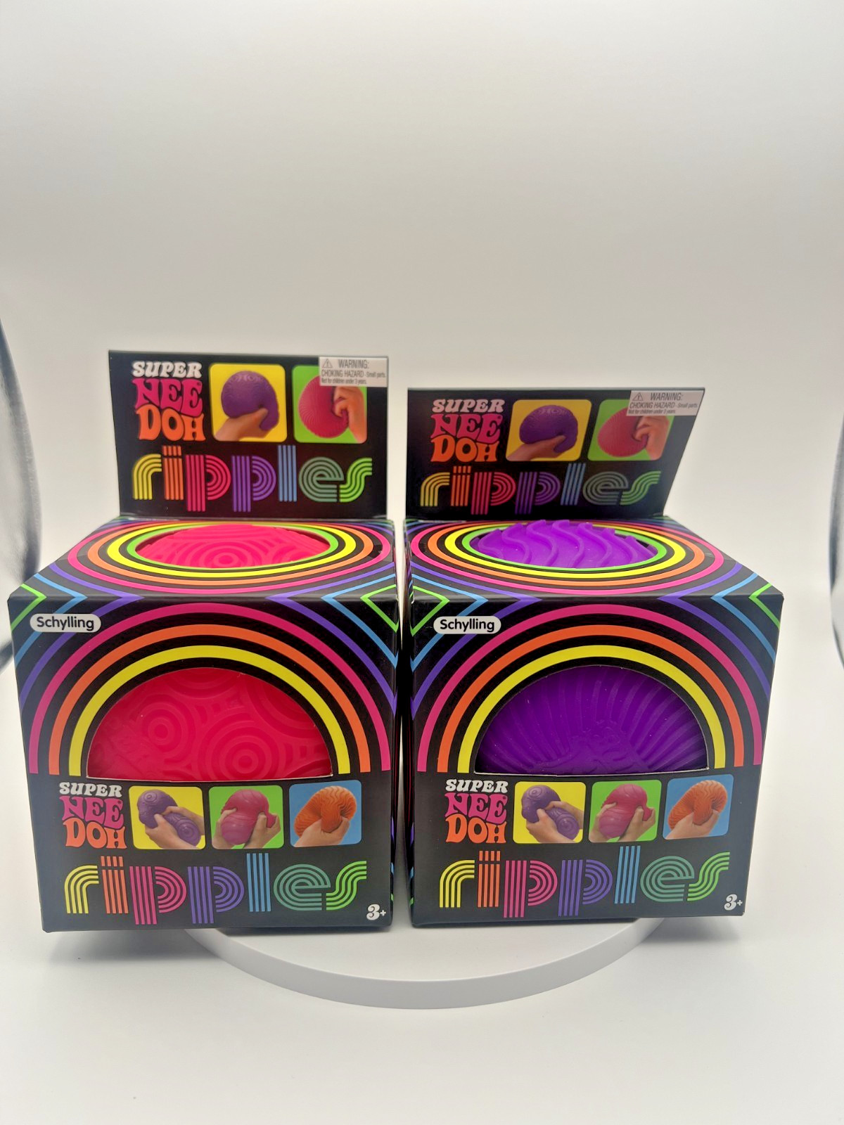 Schylling Purple  Super Nee Doh Ripples Squish Sensory Play Ball - Large-1pc