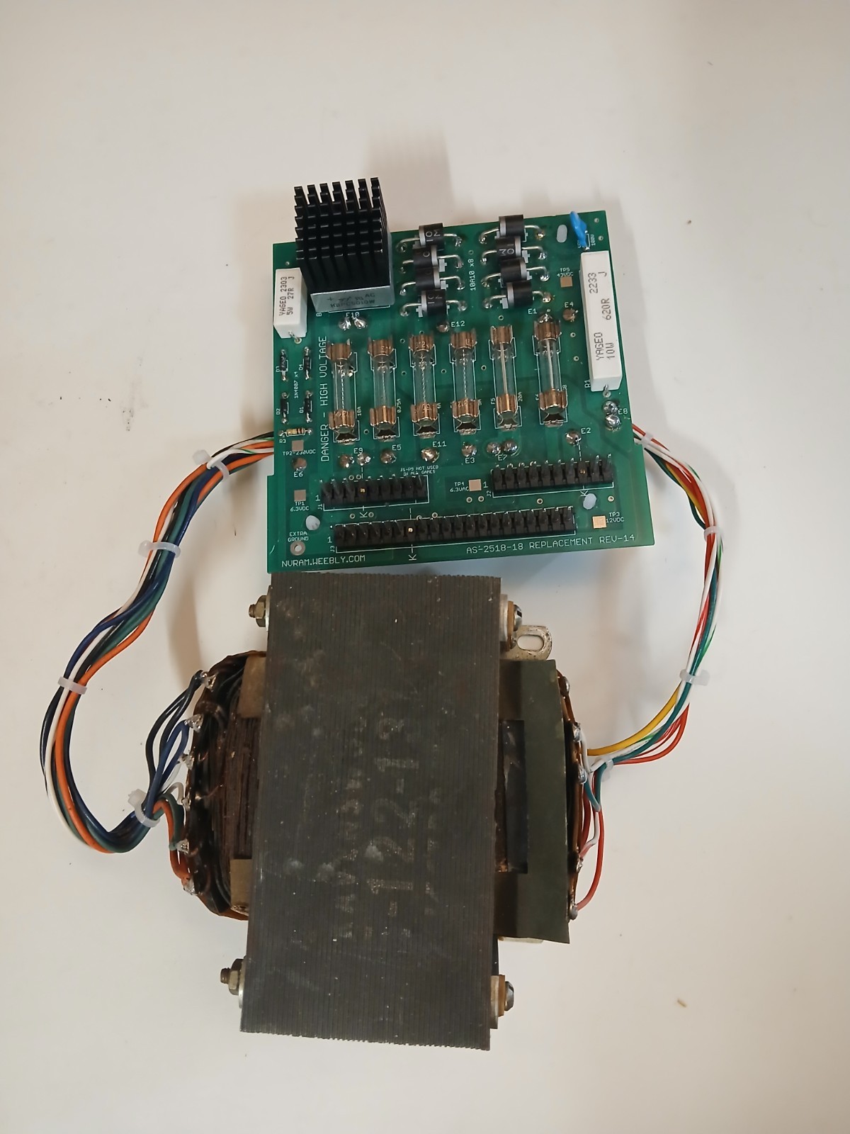 Bally KISS Pinball Transformer 122-131 w/New Rectifier Board (NO METAL PLATE)