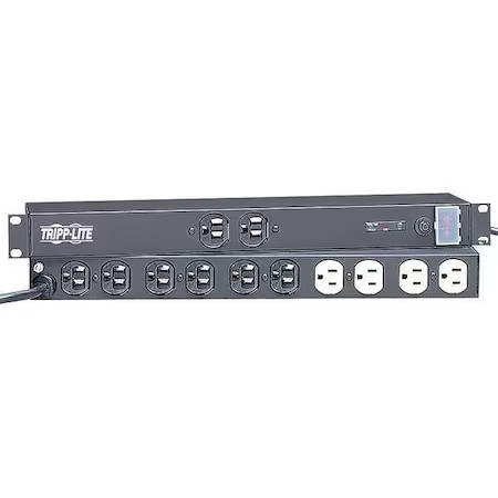 Tripp Lite Ibr12 Power Strip, Surge, 5-15R, 5-15P, 15 Ft., Black