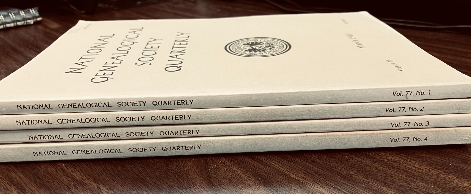 National Genealogical Society Quarterly 1989 Vol. 77 #1-4 Genealogy Books