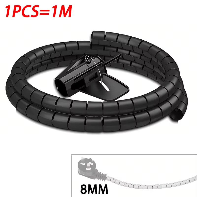 12Pcs Flexible Spiral Cable Wire Protector Cable Organizer Computer Cord Protect