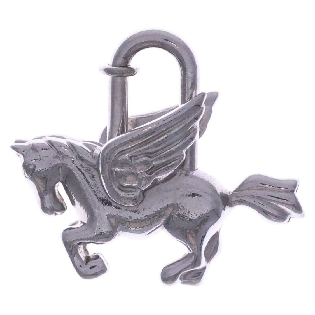 HERMES Cadena Charm Pegasus Silver Used d46de909dab604191f8415a0b2519b10